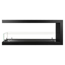 Camino a Bioetanolo Trifacciale Maratea 120x30x50 cm Potenza 3 kW Struttura in Acciaio Nero