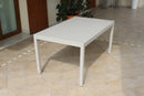 Tavolo Milo 150x90x74 h cm in Alluminio Tortora