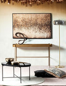 Consolle Rashida Oro 120x43 in Vetro