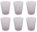 Set 6 Bicchieri Ø8x10 cm in Vetro Villa d'Este Home Tivoli Cancun Rosa