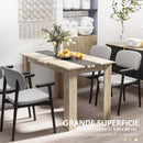 Tavolo da Pranzo Moderno per 4-6 Persone 120x69x75 cm Nero e Legno 