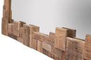 Specchio Mumbai 90x2,5x75 cm in Legno di Acacia e in Ferro Marrone e Nero