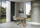 Tavolo Allungabile 120/380x90 cm Volantis Premium Quercia Natura Gambe Multicolore 4/B      