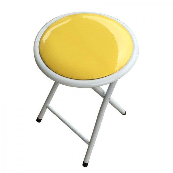 Klappbarer Campinghocker Slim Ø30x45 h cm aus gelbem Stahl acquista