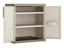 Armadio da Esterno 2 Ripiani 89x54x93H cm in Plastica Keter Excellence XL Basso Beige/Tortora