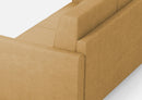 Divano Angolare 7 Posti 281x281x85 cm Karay in Tessuto Ocra