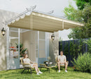 Tetto di Ricambio per Pergola Gazebo da Giardino 300x400 cm in Poliestere Crema