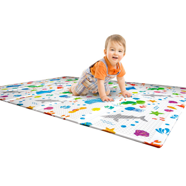 acquista Tappeto Morbido per Bambini 200x150x1 cm Pieghevole Oceano Multicolore