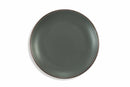 Set 6 Piatti Piani Ø26,7x3 cm in Gres Villa d'Este Home Tivoli Kora Light Grigio Scuro