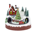 Villaggio Natalizio 20x20x16 cm con Trenino Luci Suoni e Movimento