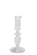 Set 2 Porta Candela Decorativo 16 cm in Vetro