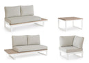 Set 4 Pezzi Salotto da Giardino con 2 Divani 1 Poltrona Angolare e Tavolino Zelmar Vapor  