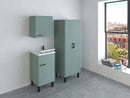 Mobile Lavatoio Smeraldo 45x50x85 cm con Vasca in PP Struttura in PVC Verde Scuro   