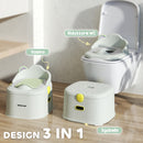 Vasino per Bambini Evolutivo 3 in 1 con Vaschetta Rimovibile Grigio   