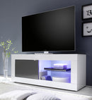 Mobile TV 1 Porta 1 Nicchia 140x43x56cm TFT  Basic Bianco Lucido Antracite Lucido
