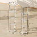 Lampada da Terra 41x29,5x163,5 cm con 4 Ripiani Luce LED Regolabile su 3 Livelli 4 Ripiani Rovere      