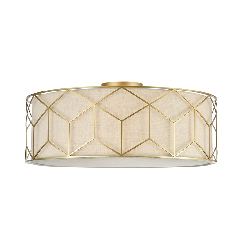 Plafoniera House in Metallo Messina Oro