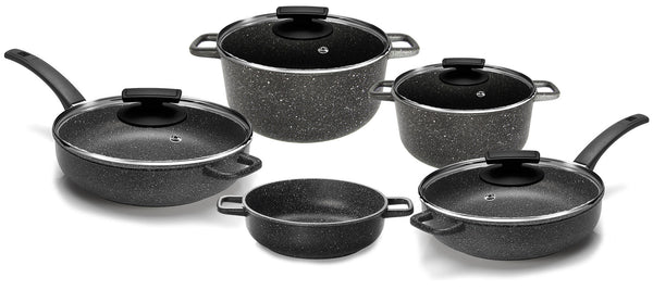 acquista Olympia Hard Cook Antihaftbeschichtetes Kochgeschirr-Set aus Aluminiumdruckguss, 9-teilig