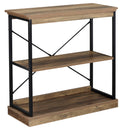 Scaffale 3 Ripiani 80x36x81,3 cm in Legno e Metallo Marrone