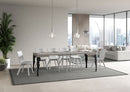 Tavolo Allungabile 90-246x90x77 cm Paxon Cashmere Telaio Antracite 