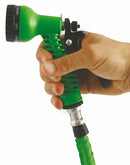 Tubo Pompa Canna dell'Acqua Estensibile 45 mt con Pistola Soriani Gardenlike Verde