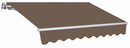 Tenda da Sole Barra Quadra 2x2,5m Tessuto in Poliestere Marrone