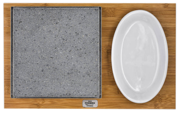 acquista Lavastein 19x19 cm mit klassischer Salatschüssel aus Bambus und Holzständer