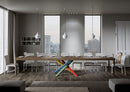 Tavolo Allungabile 160-420x90x77 cm Volantis Premium Noce Telaio 4B 
