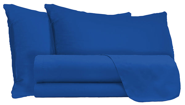 Set aus Doppellaken oben und unten und Kissenbezügen, einfarbig Königsblau online