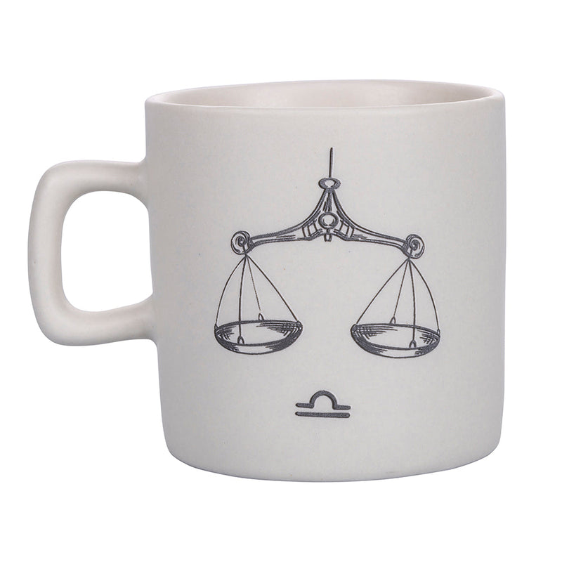 Tazzina Caffè Zodiaco "bilancia" Ø6x6,5 cm in Bone China VdE Tivoli 1996 Bianco