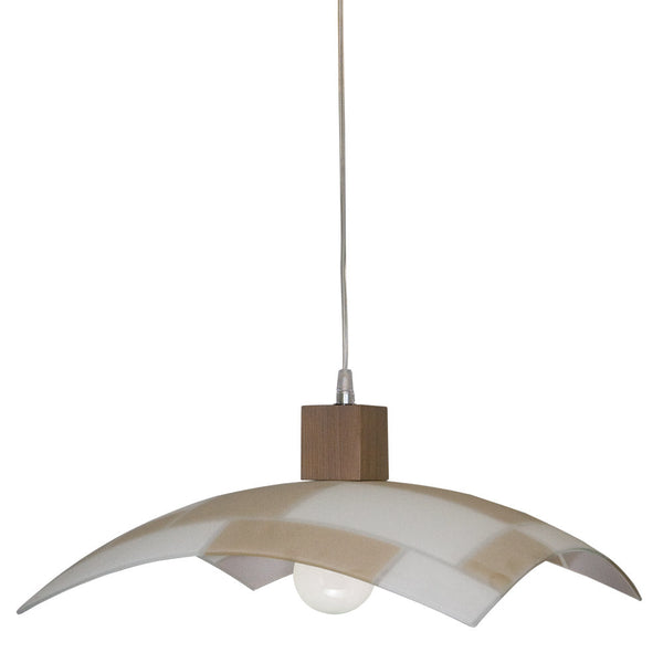 prezzo Aufhängung 50x50 1xE27 Tortora Rahmen Glasplatte weiß-braun E-Energy Dora