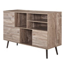 Credenza Mobile Soggiorno 3 Ante 4 Scaffali 135x46x91,5 cm 