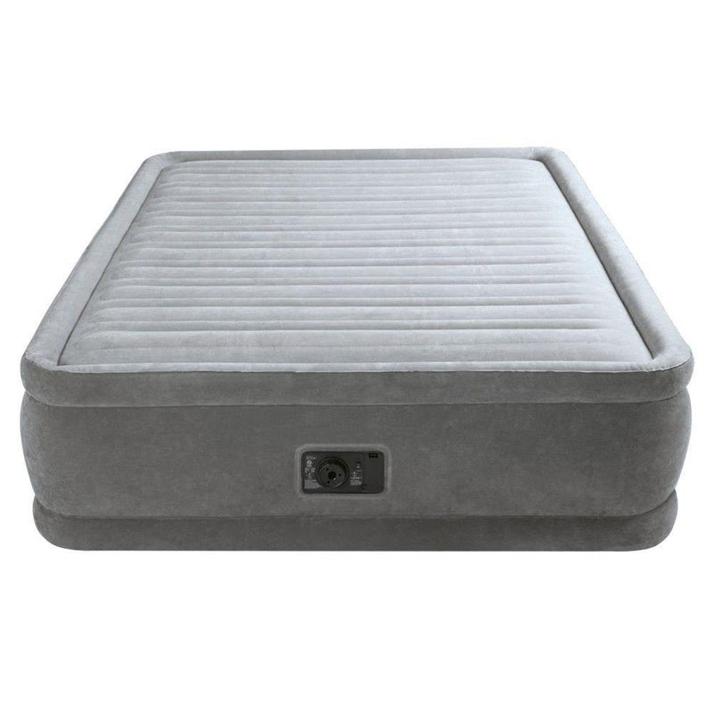 Materasso Matrimoniale Gonfiabile 152x203xh46 cm Floccato da Campeggio con Pompa Intex