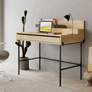 Scrivania con Cassetto 101x60x110 cm in MDF Leila Rovere Antracite