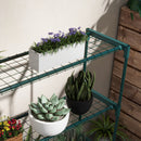 Scaffale Porta Piante a 4 Livelli da Esterno e Interno 88x28x107cm in Acciaio Verde