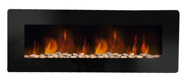 Elektrischer Wandkamin Flammeneffekt 122x9,5x56 cm 900W/1800W Schwarz online