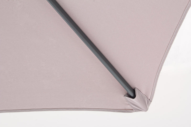 Ombrellone da Giardino Ø2,7 m Palo Ø38 mm in Acciaio Delfi Tortora