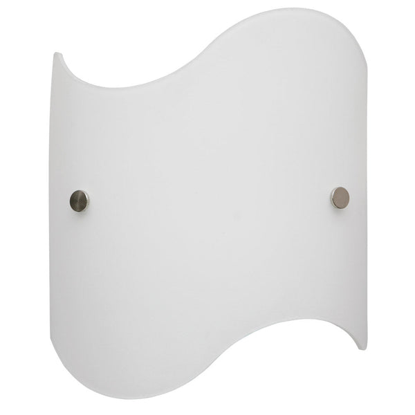 sconto Applikation 1xE27 Chrome Finals Glasplatte Weiß E-Energy Elda