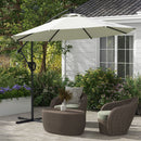 Ombrellone da Giardino Decentrato 8 Stecche Ø3x2.6 m in Alluminio Metallo e Poliestere