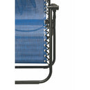 Sedia Sdraio Reclinabile e Richiudibile Rio 65x90x108 cm con Poggiatesta in Poliestere con Struttura in Acciaio Blu Mélange      