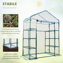 Serra da Giardino con Porta Avvolgibile 143x73x195 cm in Acciaio e PVC Verde