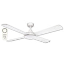 Ventilatore da Soffitto con 4 Pale in Compensato Ø130 cm 3 Velocità Martec Lifestyle Bianco