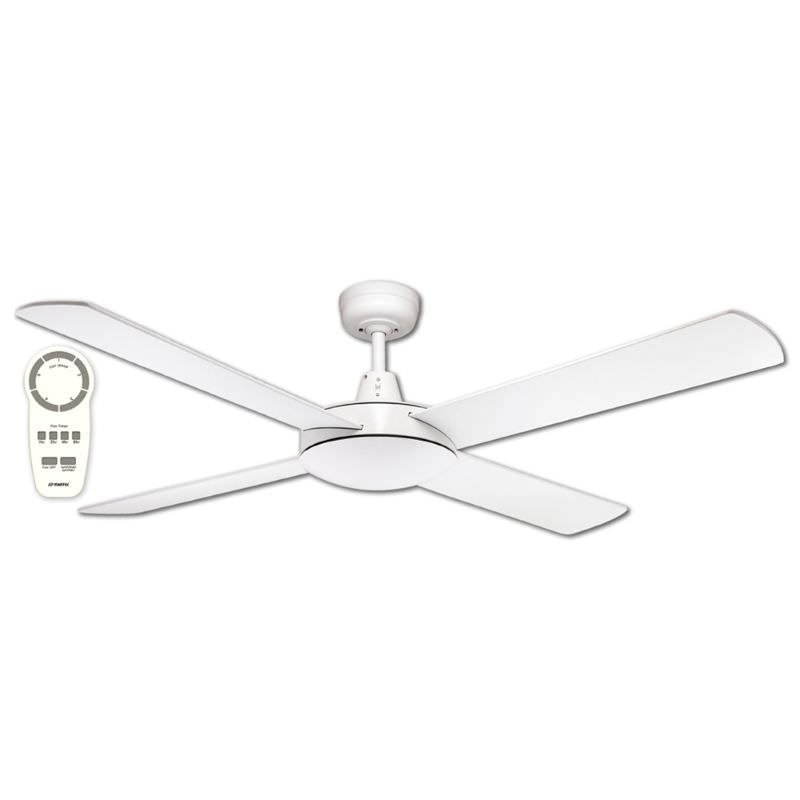 Ventilatore da Soffitto con 4 Pale in Compensato Ø130 cm 3 Velocità Martec Lifestyle Bianco