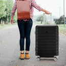 Set 4 Valigie Rigide Trolley e Beauty Case Easy Roll 4 Ruote in ABS Nero      
