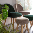 Set 2 Sgabelli  34x34x38 cm in Velluto Adeline Jungle