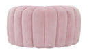 Puff Shell Rosa 80x54x42 cm in Legno Spugna e Poliestere Rosa