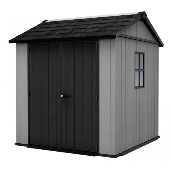 acquista Casetta Box da Giardino 230x223,8x246 cm Newton Plus 757/775 Doppia Opzione Montaggio in Resina Evotech+ Grigio cm