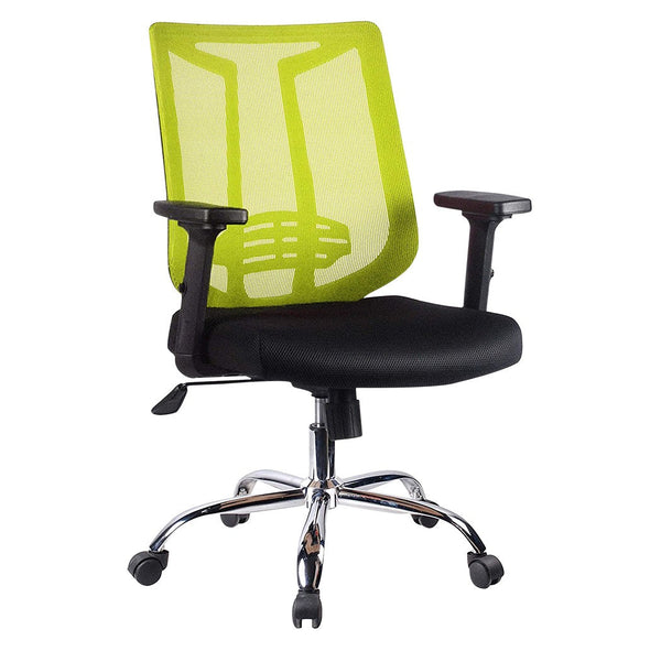 Operativer Bürostuhl aus Stoff und grünem Mesh acquista
