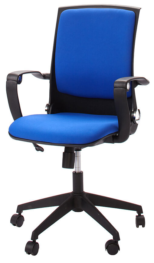 sconto Operativer Bürostuhl aus Motti Eagle-Stoff in Schwarz und Blau