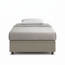 Letto 1 Piazza e Mezza Contenitore Imbottito Similpelle Cappuccino Boxmax Varie Misure